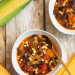 Vegan Fall Harvest Stew - Three Sisters - corn, beans, & squash