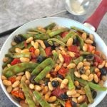 White beans and romano beans with fresh tomatoes