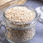 Pearl barley in a jar