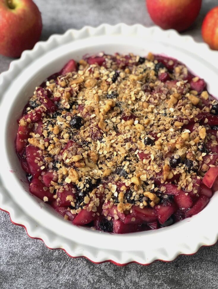 Blueberry and Apple Crumble