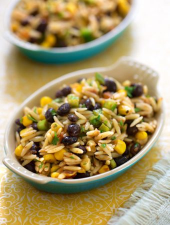 Orzo and black bean salsa salad3