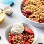 Stovetop apple and blueberry crisp