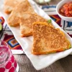 Sweet potato and avocado quesadillas