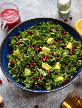 kale and pomegranate salad