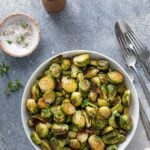 Crispy Brussels Sprouts served
