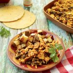 Migas — scrambled tofu with tortillas