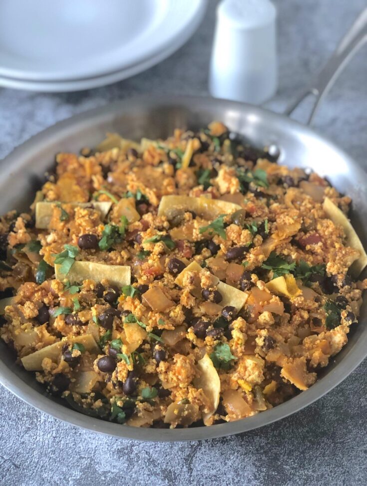 Southwestern tofu scramble- migas