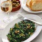sauteed Mediterranean spinach with raisins and pine nuts