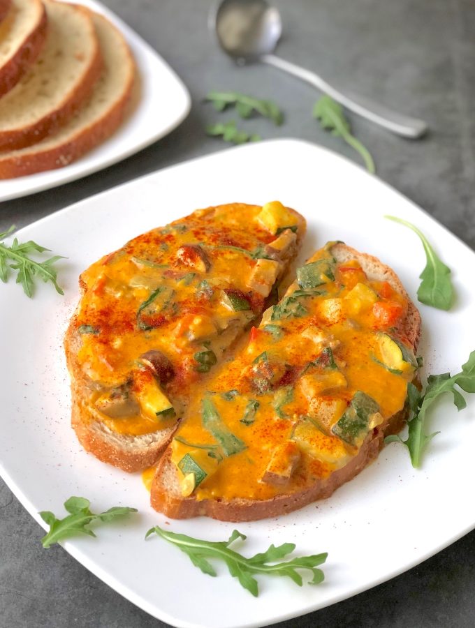 Vegan Rarebit (Veggie Cheddar Cheese Toast) The Vegan Atlas