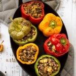 Wild & Brown rice stuffed peppers vegan
