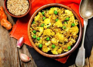 Curry-Spiced Cauliflower and Basmati Rice Pilaf - The Vegan Atlas