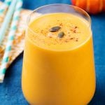 Creamy vegan Squash or Pumpkin and Mango smoothie