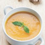 Carrot Soup with sage and mint