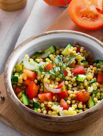 Israeli Salad with Pearl Couscous