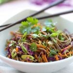 Sesame Soba Salad with carrots Josie Grant