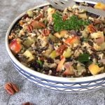 Wild and brown rice pilaf with apples and pecans