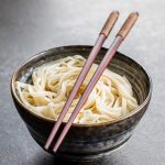 Cooked udon noodles