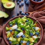 Avocado and Jícama Salad with Blueberries and Roasted Corn