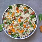 Barley salad with apricots and pecans