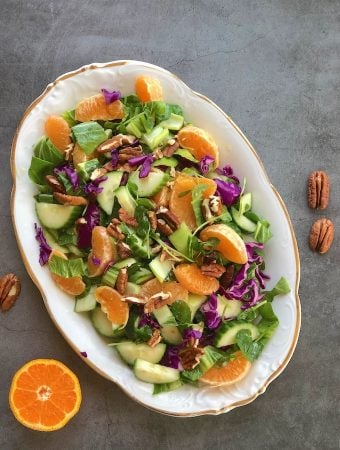 Green Salad with Oranges & Bok choy