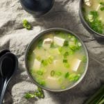 Japanese Miso Soup with Tofu and Scallion vegan