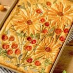 Flower Garden Focaccia Bread Art