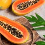 Fresh Papaya cut in half