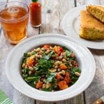 Collard greens with black-eyed peas