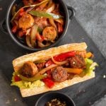 Vegan Sausage & Peppers Heroes