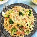 Vegan Pasta Carbonara with Broccoli