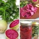 Watermelon radish pickles