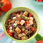 Soba with Tofu, Tomatoes, and basil