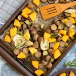 Roasted Vegan Sausage with Polenta and Fennel