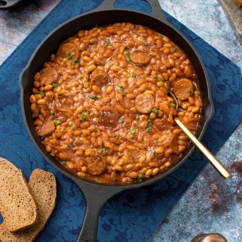 Baked Beans With Eggs Comfort Food Dish