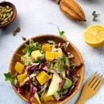 Watercress, beet, & radicchio salad