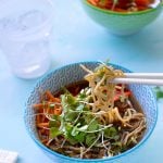 Ginger miso-noodle soup with watercress