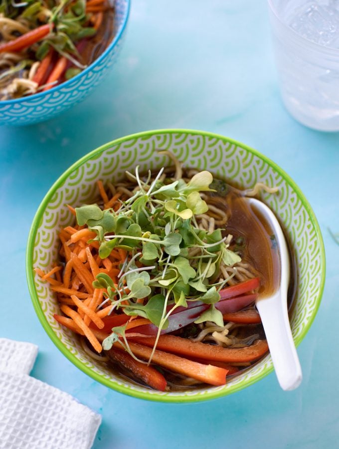 Quick Ginger-Miso Noodle Soup - The Vegan Atlas