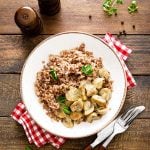 Kasha with mushrooms