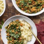 Curried lentils and spinach