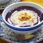 Fresh Blueberry Soup with Vegan Orange Cream by Laura Theodore