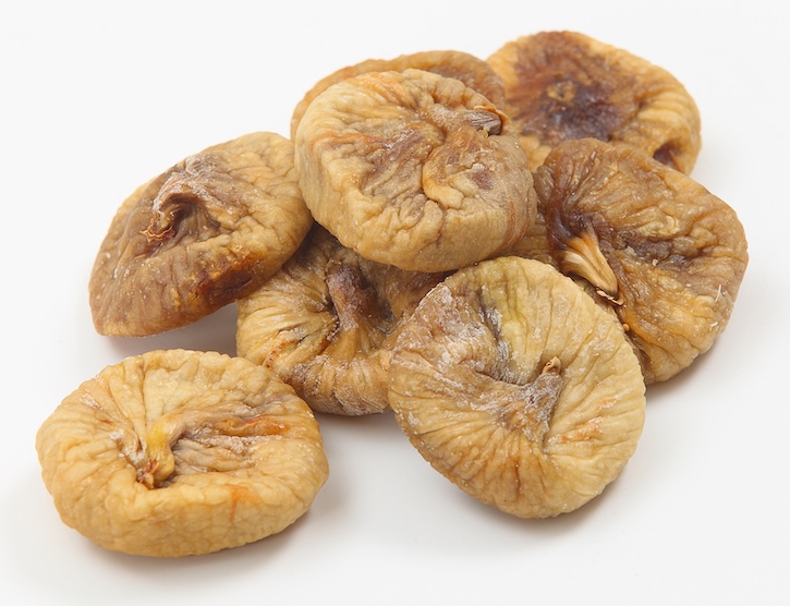 A stack of dried figs