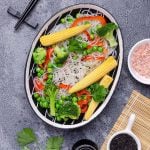 Rice Noodles with colorful vegetables