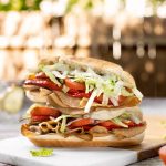Vegan hero sandwich with deli slices and herb mayonnaise1
