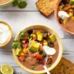 Quick cold pinto bean soup