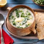 Vegan Cold Potato spinach sou