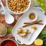 Harira soup ingredients