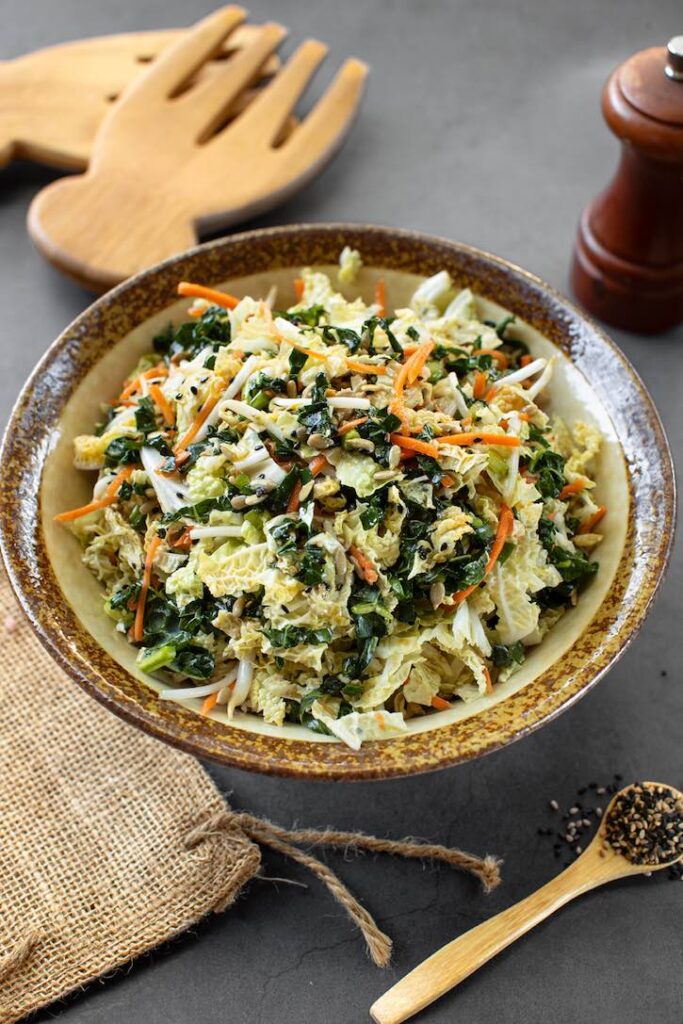 Sesame Kale and Napa Cabbage Slaw The Vegan Atlas