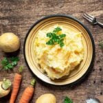 Mashed Parsnips, Potatoes, and carrots