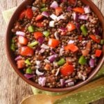 simple lentil and tomato salad