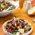 Mixed greens salad with pears & pecans